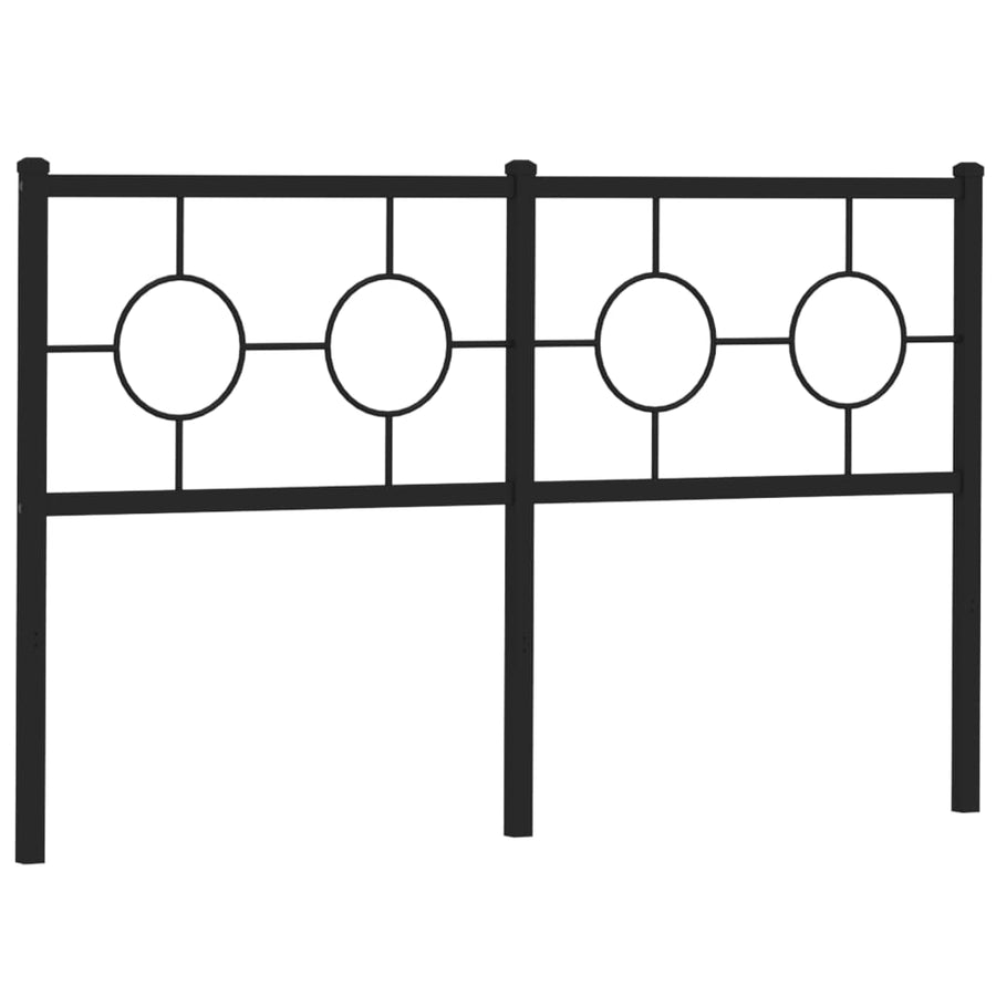 Hoofdbord 150 cm metaal zwart