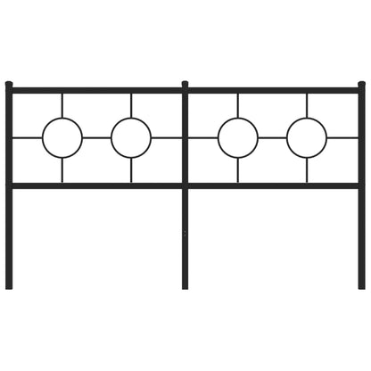 Hoofdbord 150 cm metaal zwart