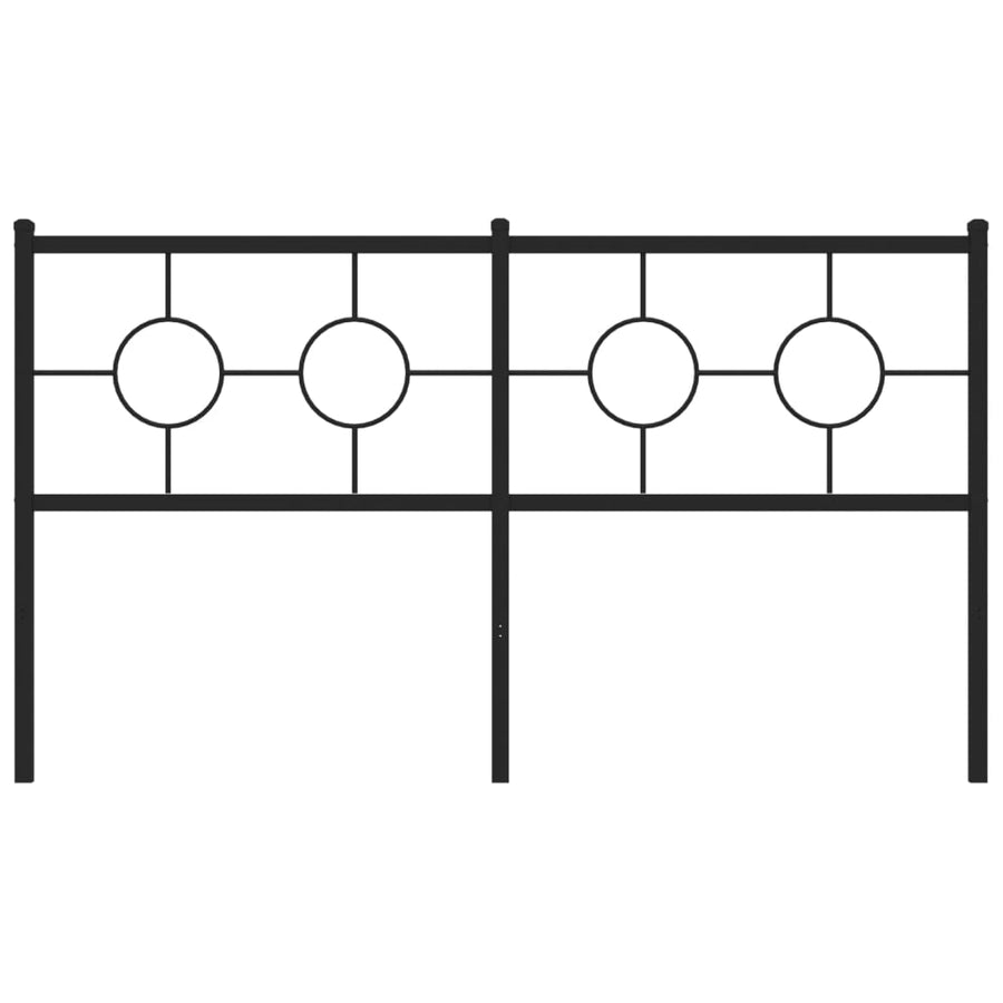 Hoofdbord 160 cm metaal zwart