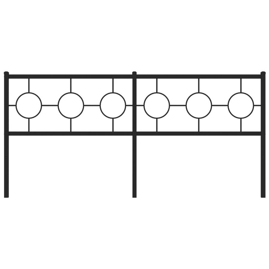 Hoofdbord 180 cm metaal zwart