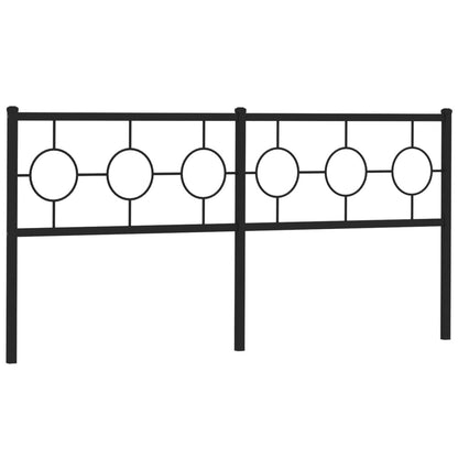 Hoofdbord 180 cm metaal zwart