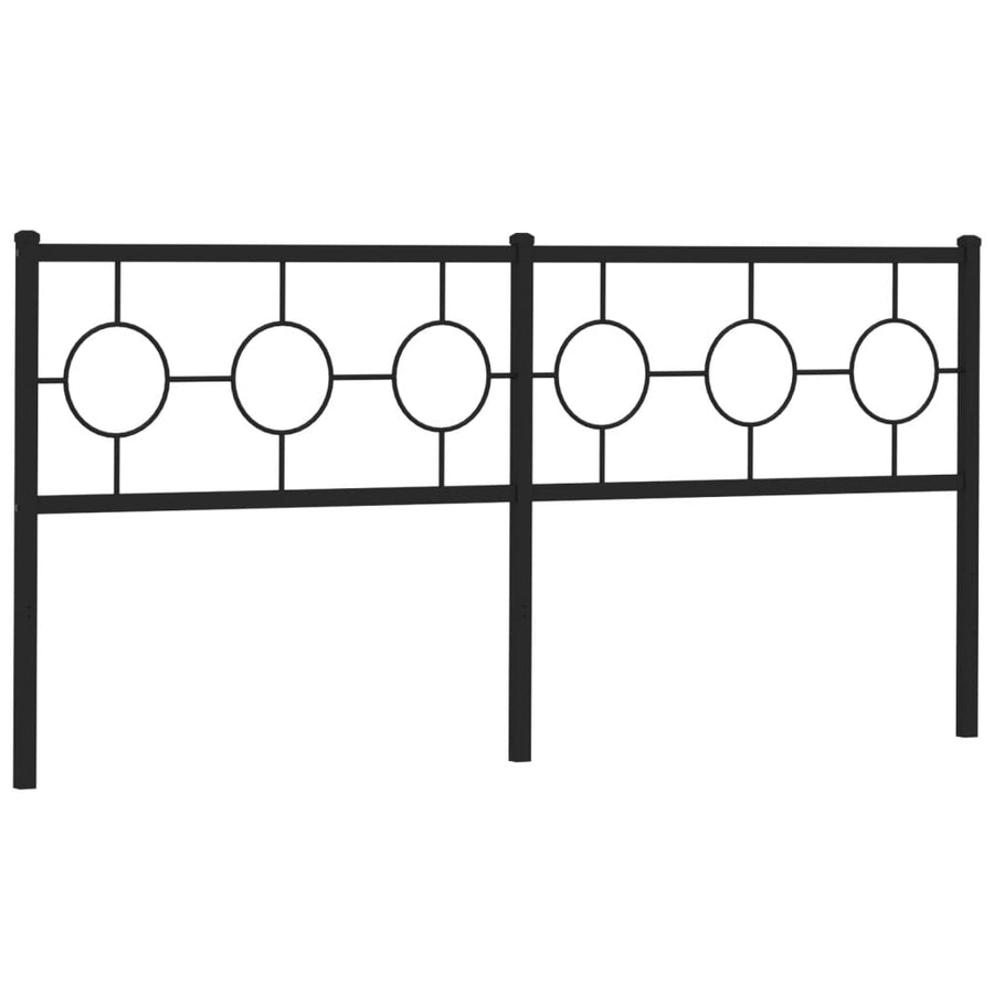 Hoofdbord 180 cm metaal zwart