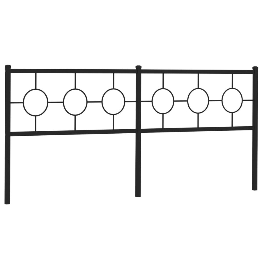 Hoofdbord 193 cm metaal zwart