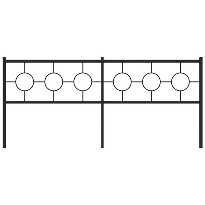 Hoofdbord 193 cm metaal zwart