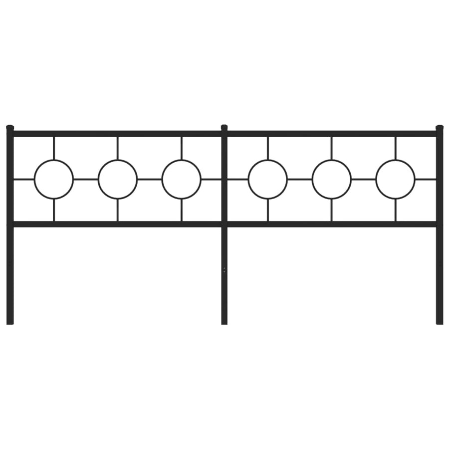 Hoofdbord 193 cm metaal zwart