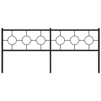 Hoofdbord 200 cm metaal zwart