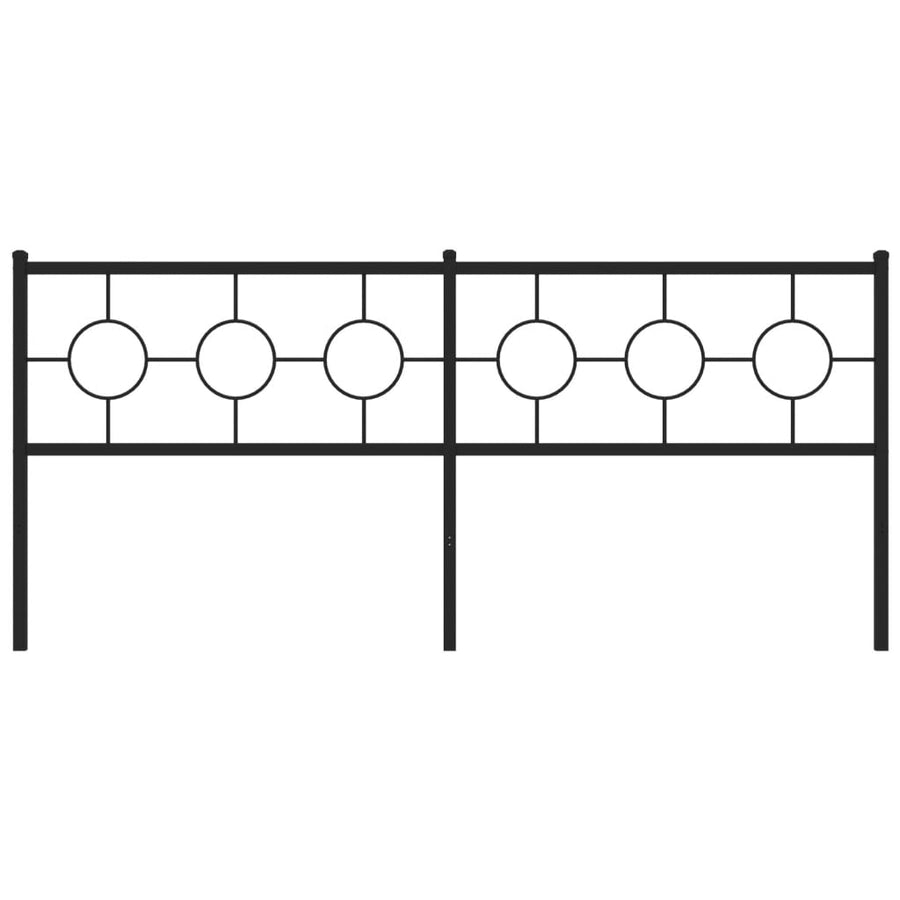 Hoofdbord 200 cm metaal zwart