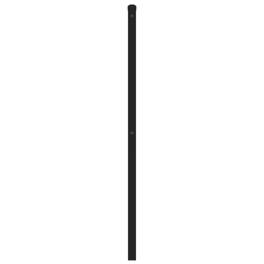 Hoofdbord 200 cm metaal zwart
