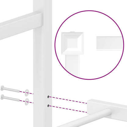 Bedframe met hoofd- en voeteneinde metaal wit 100x200 cm