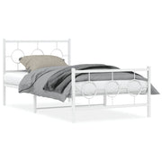 Bedframe metaal wit 100x200 cm