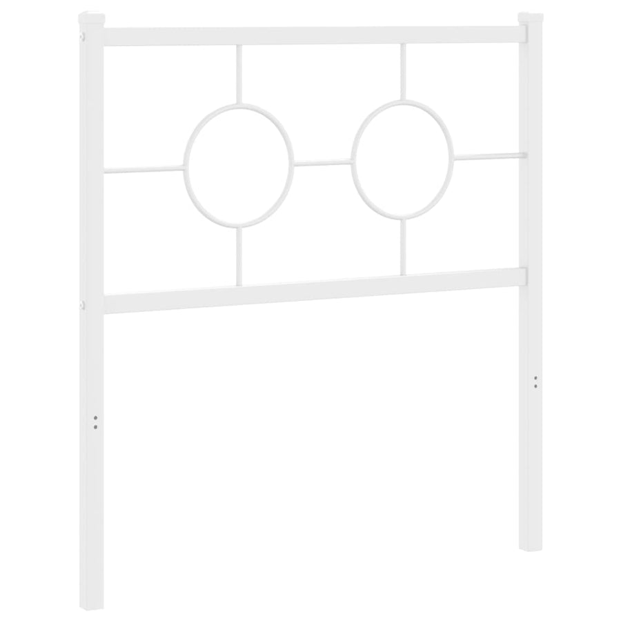 Hoofdbord Metaal Wit 80 cm