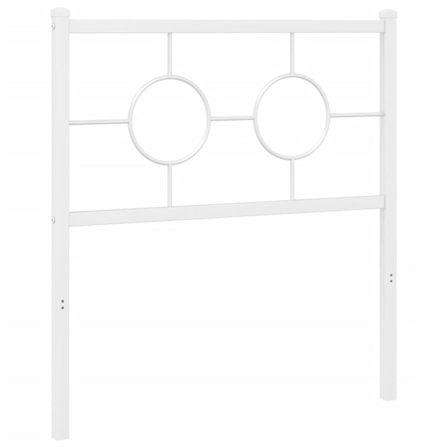 Hoofdbord Metaal Wit 80 cm