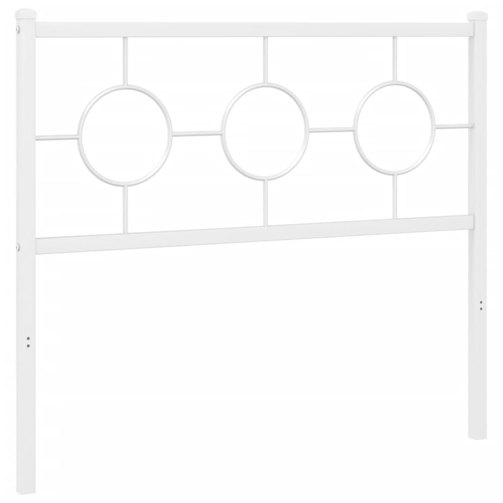 Hoofdbord Metaal Wit 100 cm