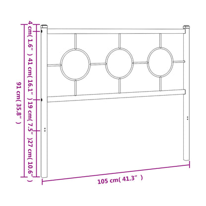 Hoofdbord Metaal Wit 100 cm