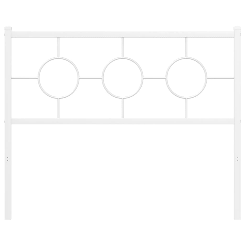 Hoofdbord 107 cm metaal wit