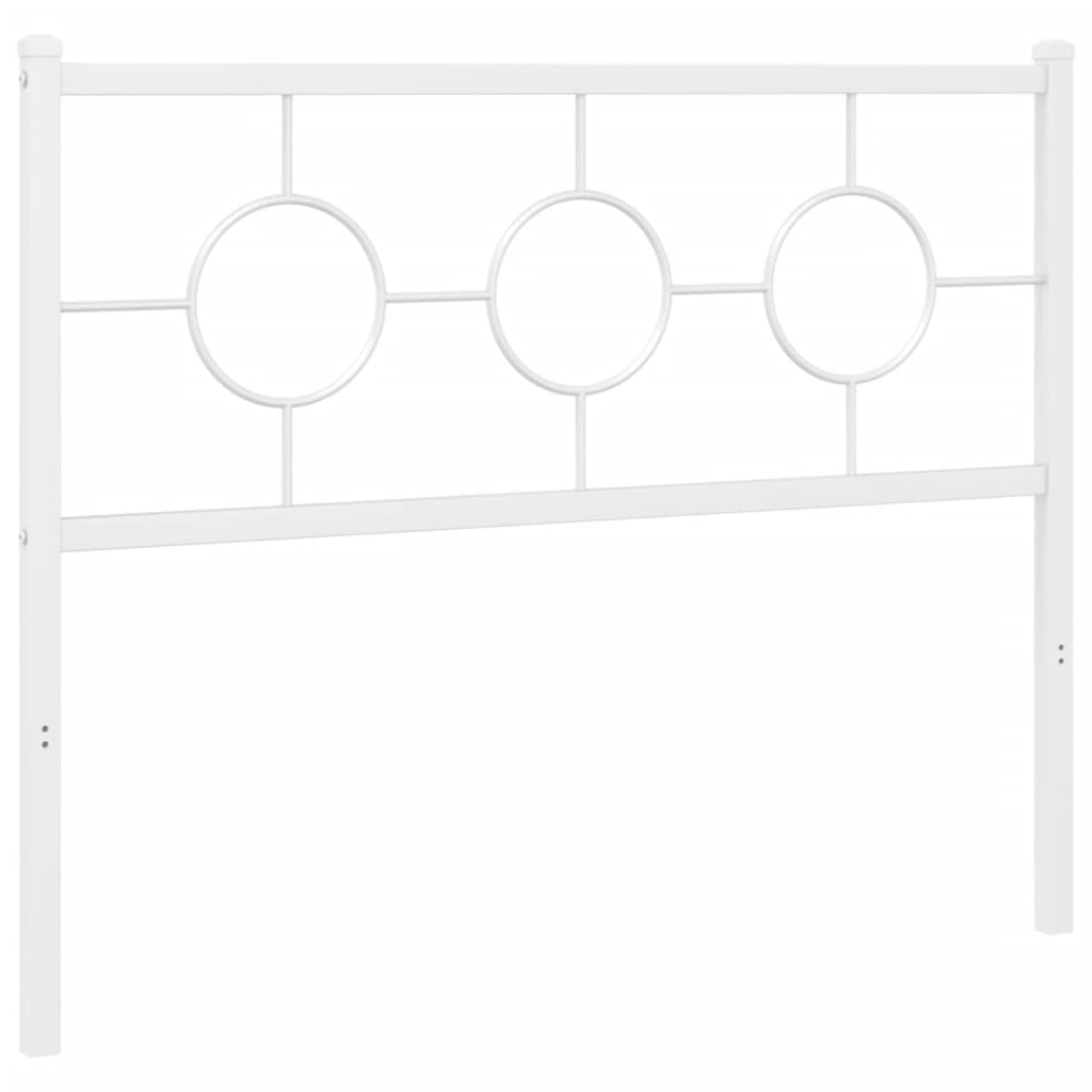 Hoofdbord 107 cm metaal wit