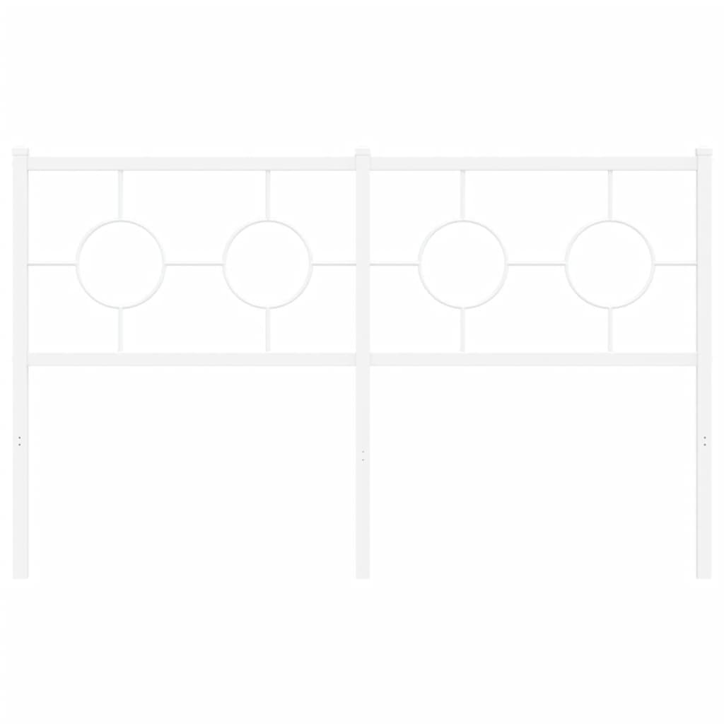 Hoofdbord 140 cm metaal wit