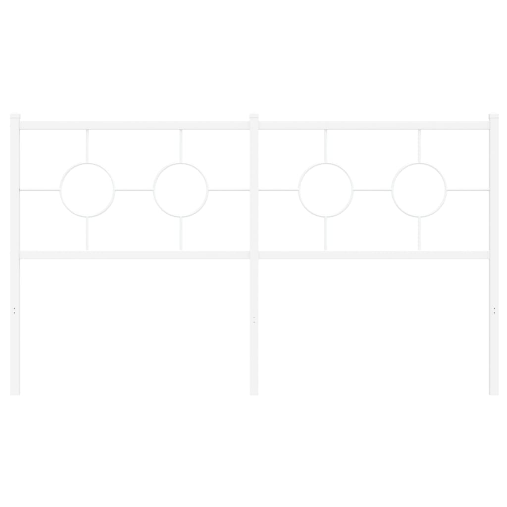 Hoofdbord 150 cm metaal wit