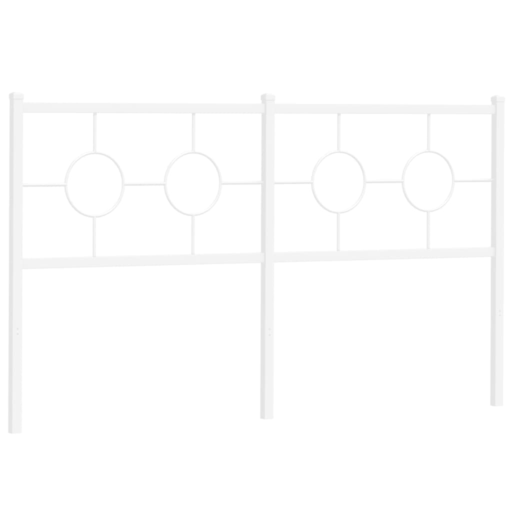 Hoofdbord 150 cm metaal wit