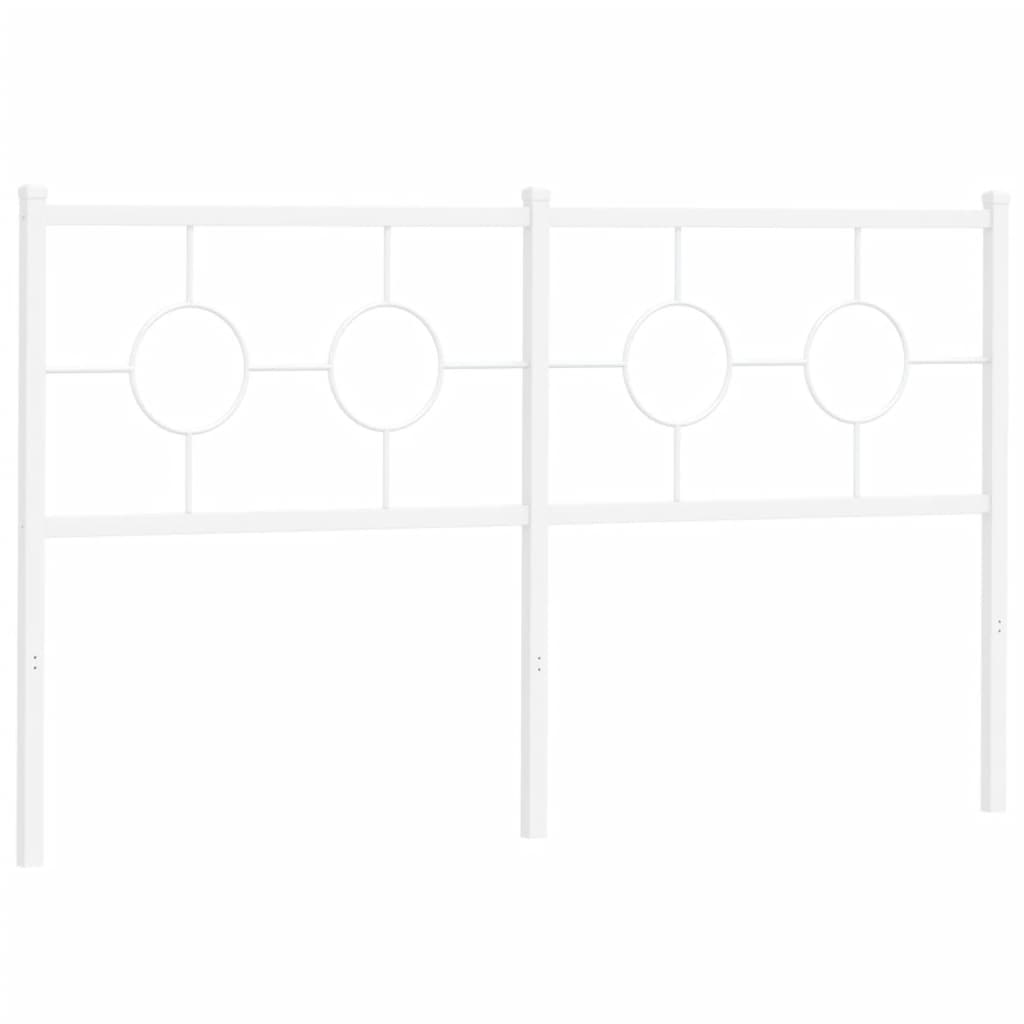 Hoofdbord 160 cm metaal wit