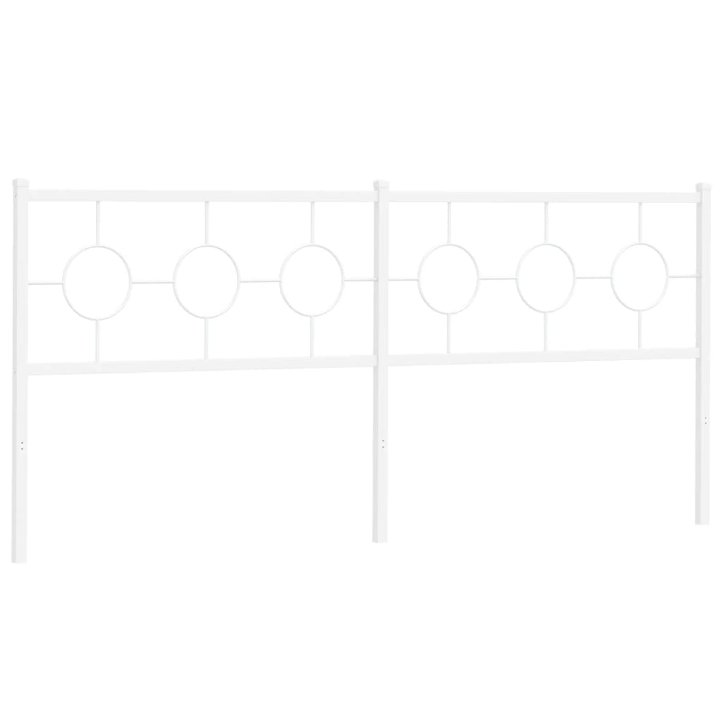 Hoofdbord 193 cm metaal wit