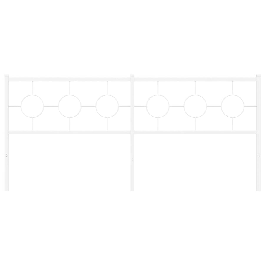 Hoofdbord 193 cm metaal wit