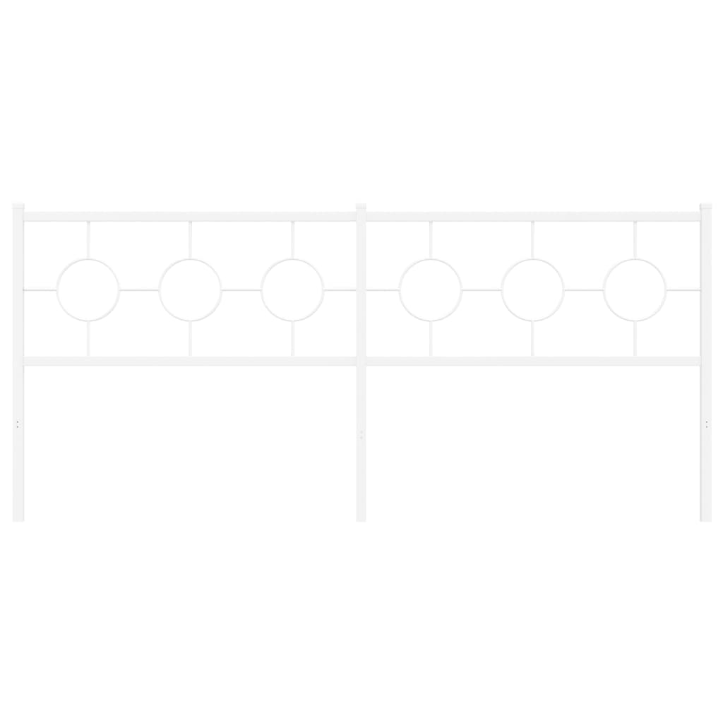 Hoofdbord 200 cm metaal wit