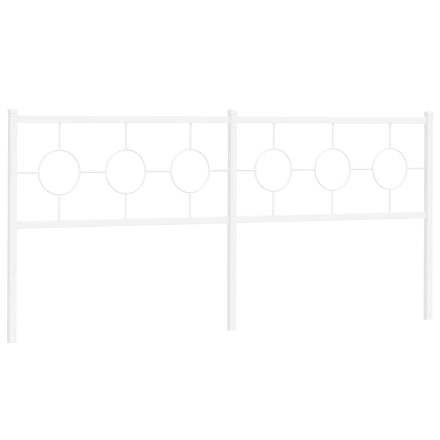 Hoofdbord 200 cm metaal wit