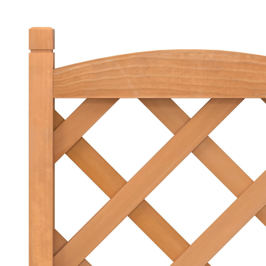 Plantenbak met latwerk massief vurenhout bruin 40 x 30 x 90 cm met latwerk
