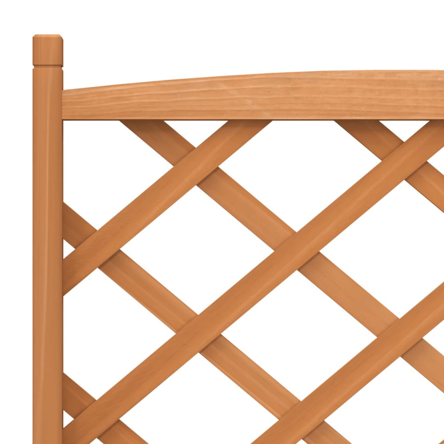 Plantenbak met latwerk massief vurenhout bruin 75 x 35 x 150 cm met latwerk