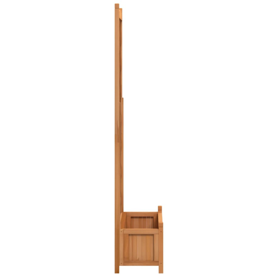 Plantenbak met latwerk massief vurenhout bruin 90 x 35 x 180 cm met latwerk