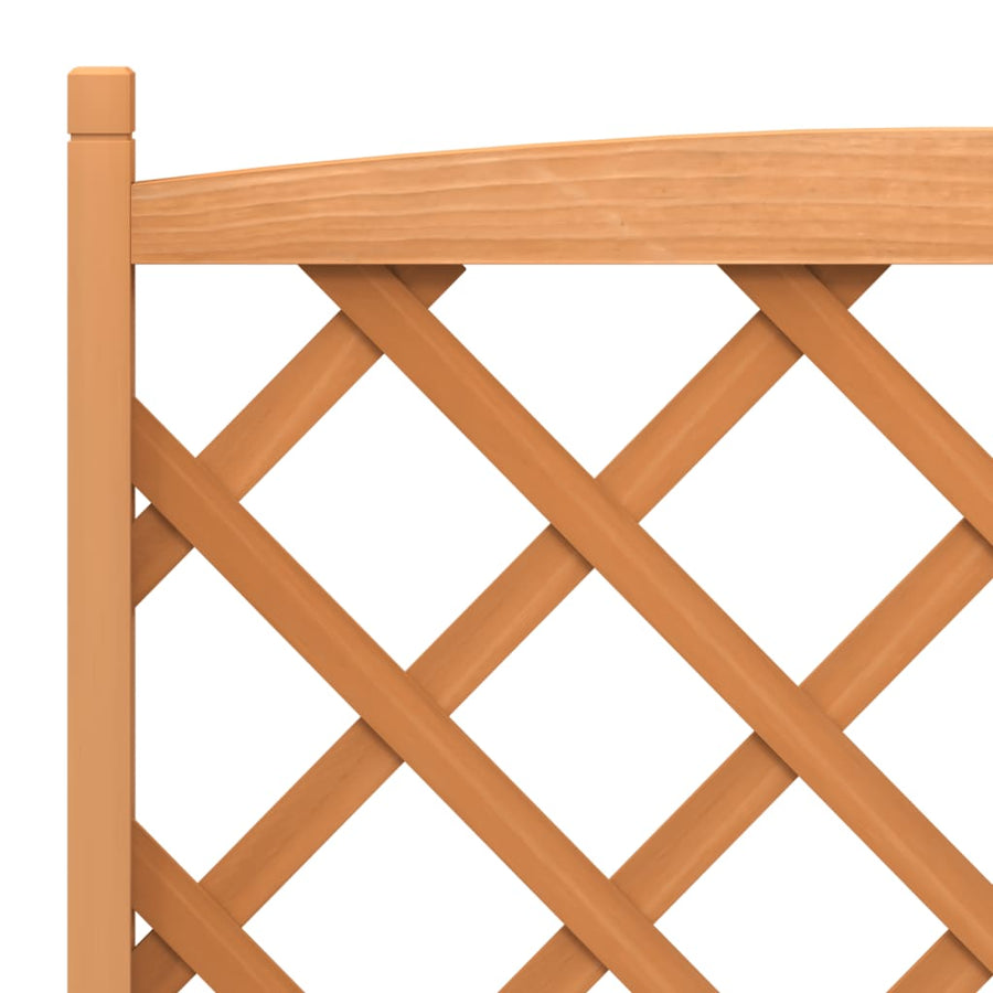 Plantenbak met latwerk massief vurenhout bruin 90 x 35 x 180 cm met latwerk