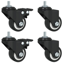 Zwenkwielen 4 Stuks 35 Mm Ijzer Zwart