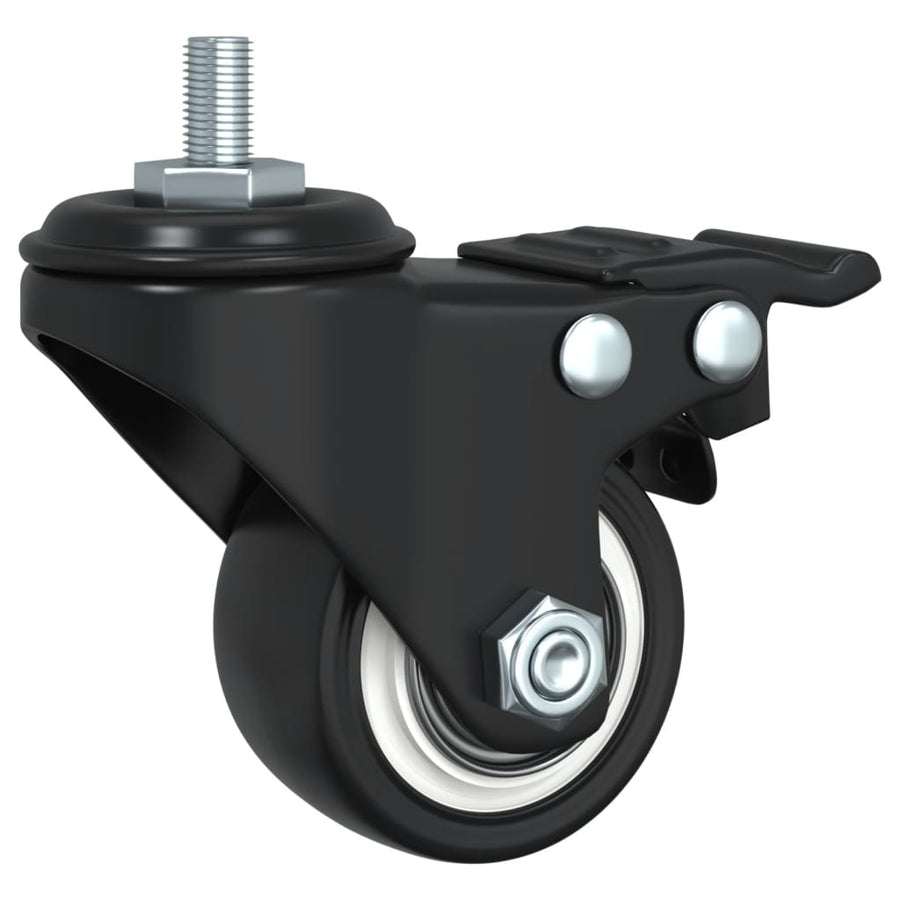 Zwenkwielen 4 Stuks 35 Mm Ijzer Zwart