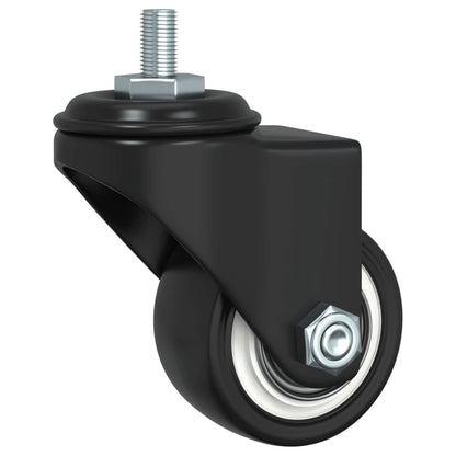 Zwenkwielen 4 Stuks 35 Mm Ijzer Zwart