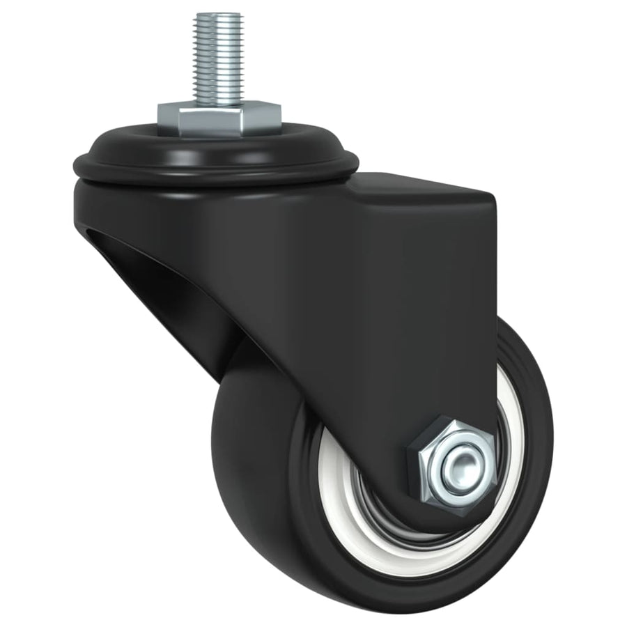 Zwenkwielen 4 Stuks 35 Mm Ijzer Zwart