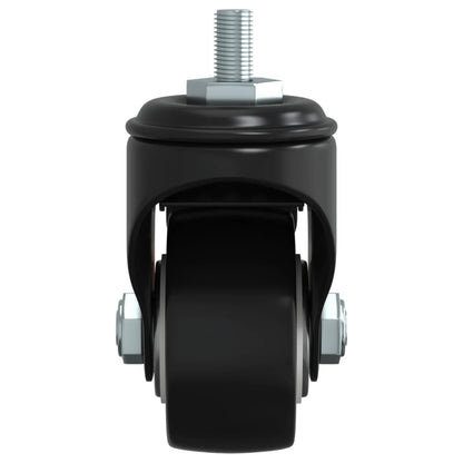 Zwenkwielen 4 Stuks 35 Mm Ijzer Zwart