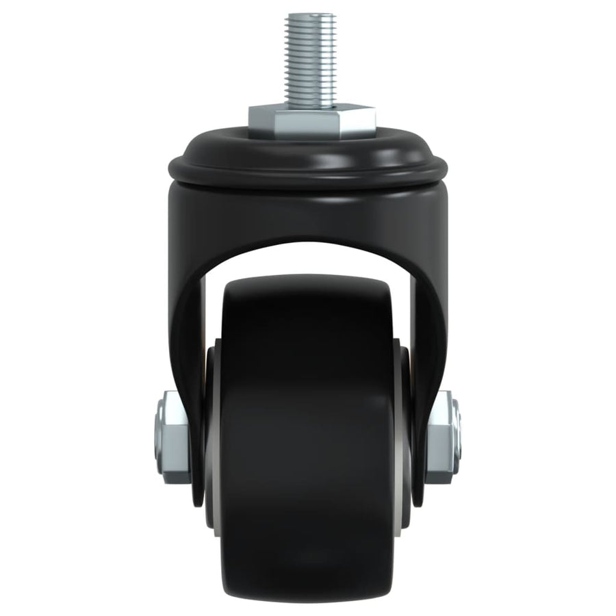 Zwenkwielen 4 Stuks 35 Mm Ijzer Zwart