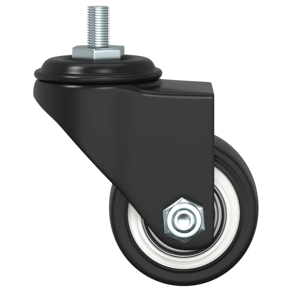 Zwenkwielen 4 Stuks 35 Mm Ijzer Zwart