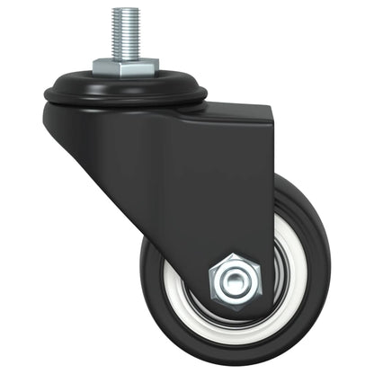 Zwenkwielen 4 Stuks 35 Mm Ijzer Zwart
