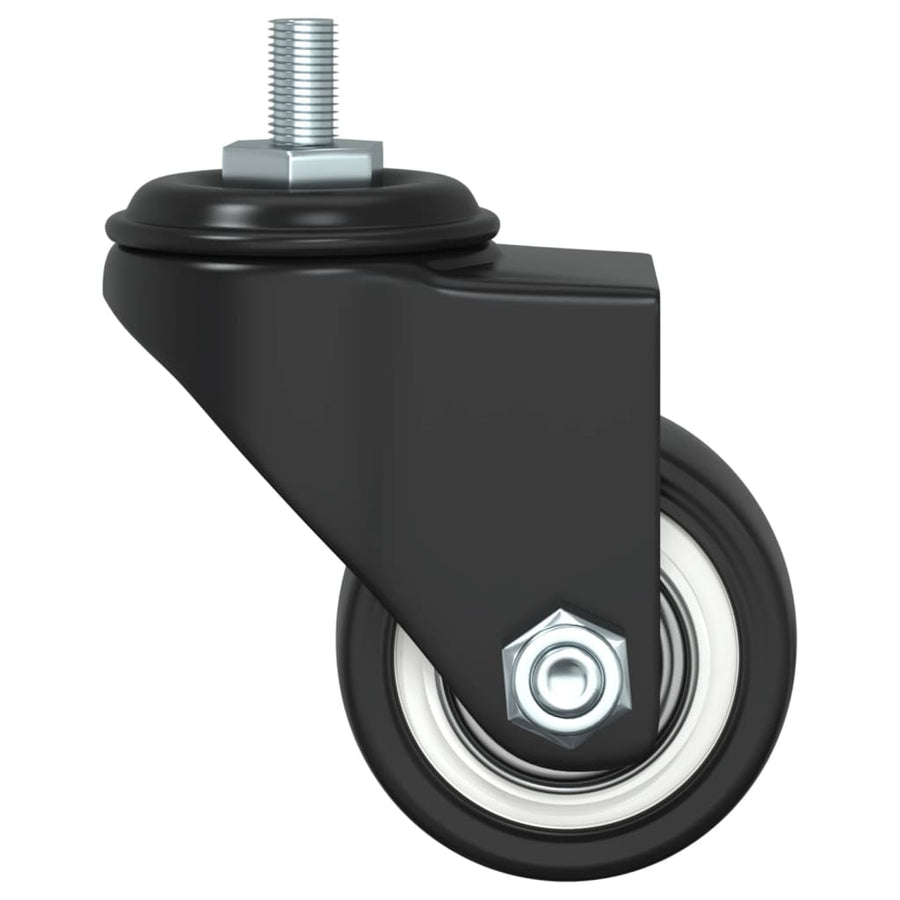 Zwenkwielen 4 Stuks 35 Mm Ijzer Zwart