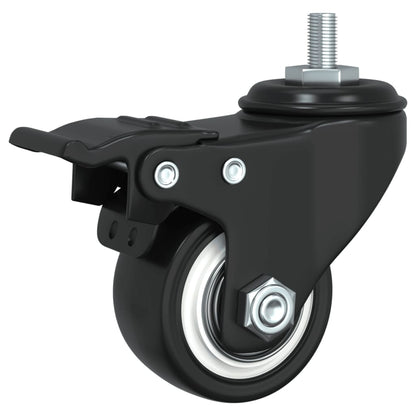 Zwenkwielen 4 Stuks 35 Mm Ijzer Zwart
