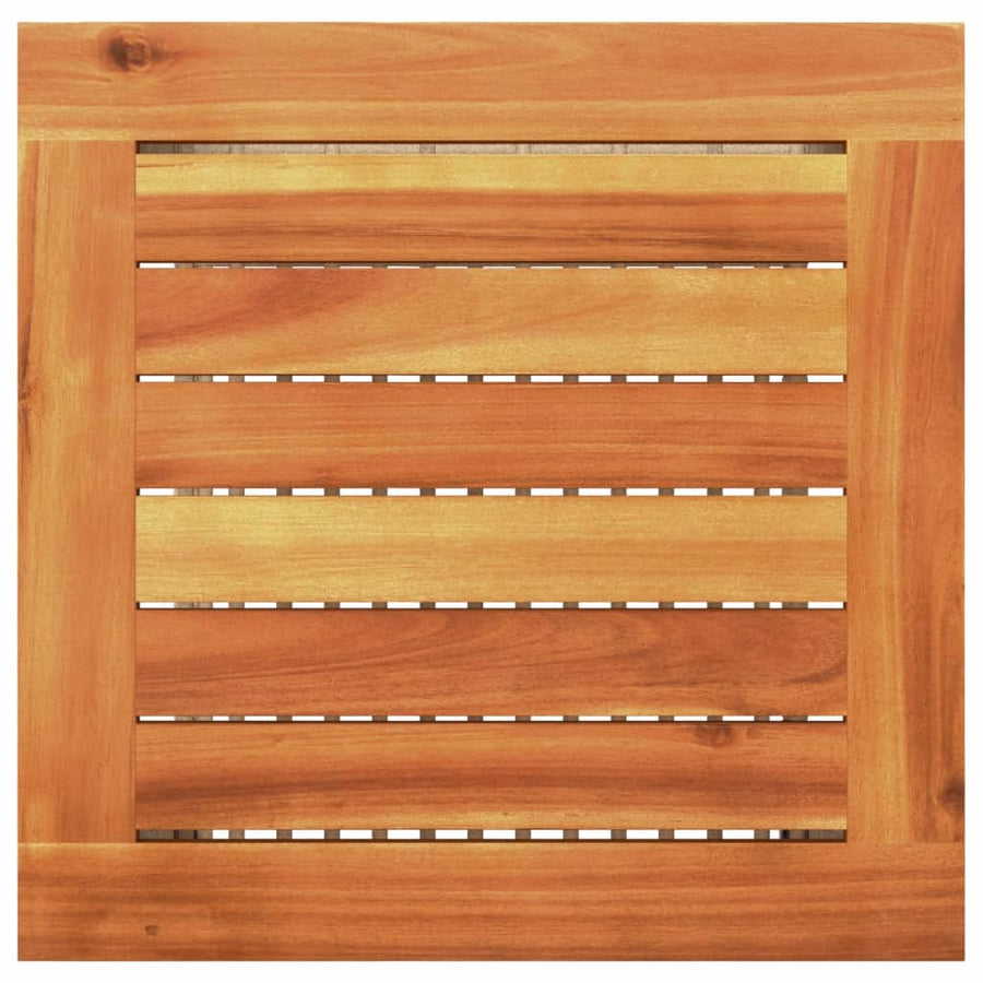 Tuintafel 40X40X42 Cm Poly Rattan En Acaciahout Beige