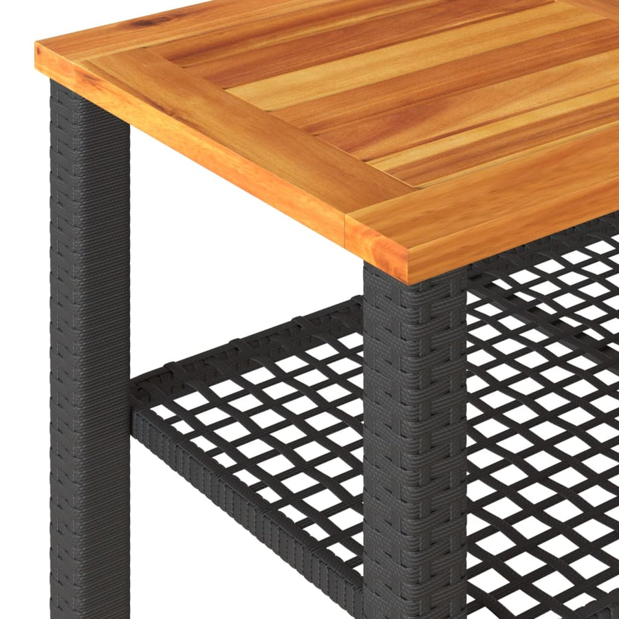 4-Delige Loungeset Met Kussens Poly Rattan Zwart