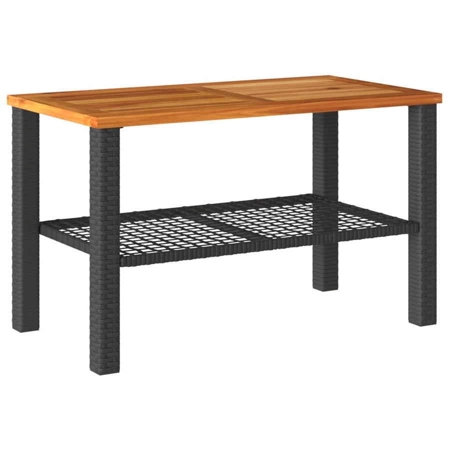 4-Delige Loungeset Met Kussens Poly Rattan Zwart