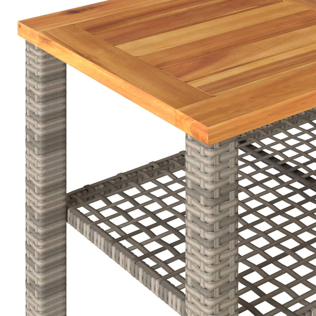 4-Delige Loungeset Met Kussens Poly Rattan Grijs