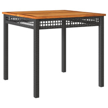 Tuintafel Poly Rattan En Acaciahout 80 x 80 x 75 cm