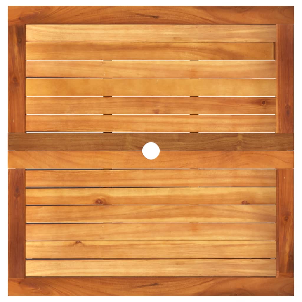 Tuintafel Poly Rattan En Acaciahout 80 x 80 x 75 cm