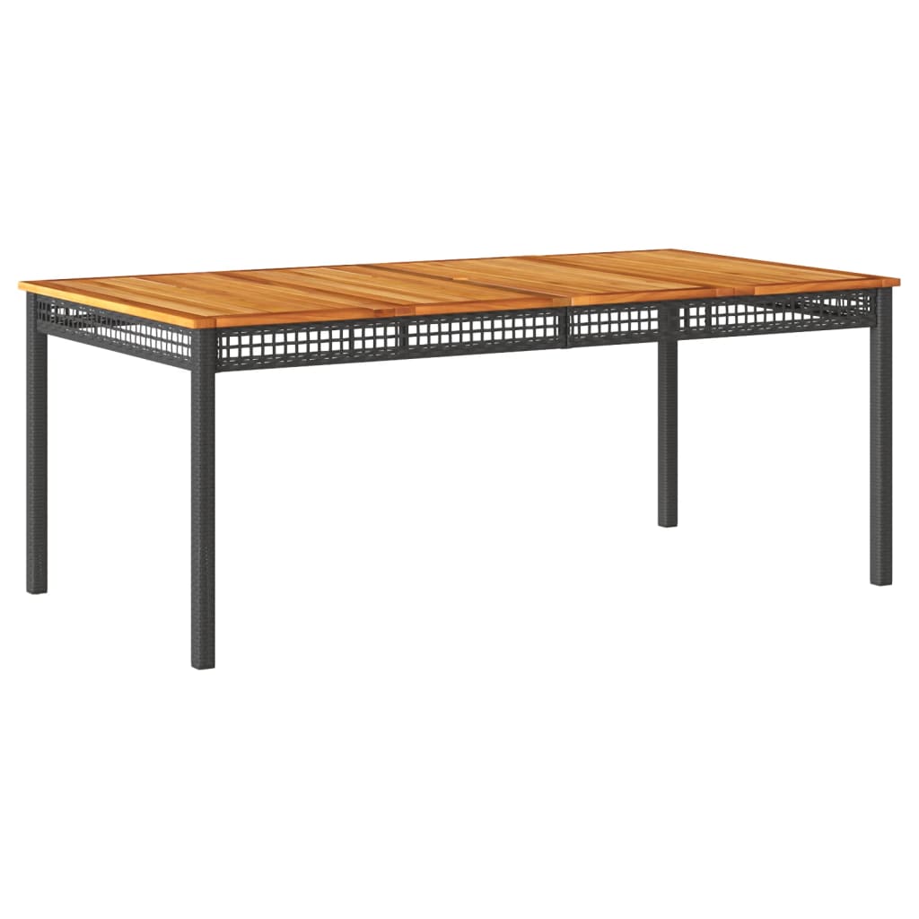 Tuintafel Poly Rattan En Acaciahout 180 x 90 x 75 cm