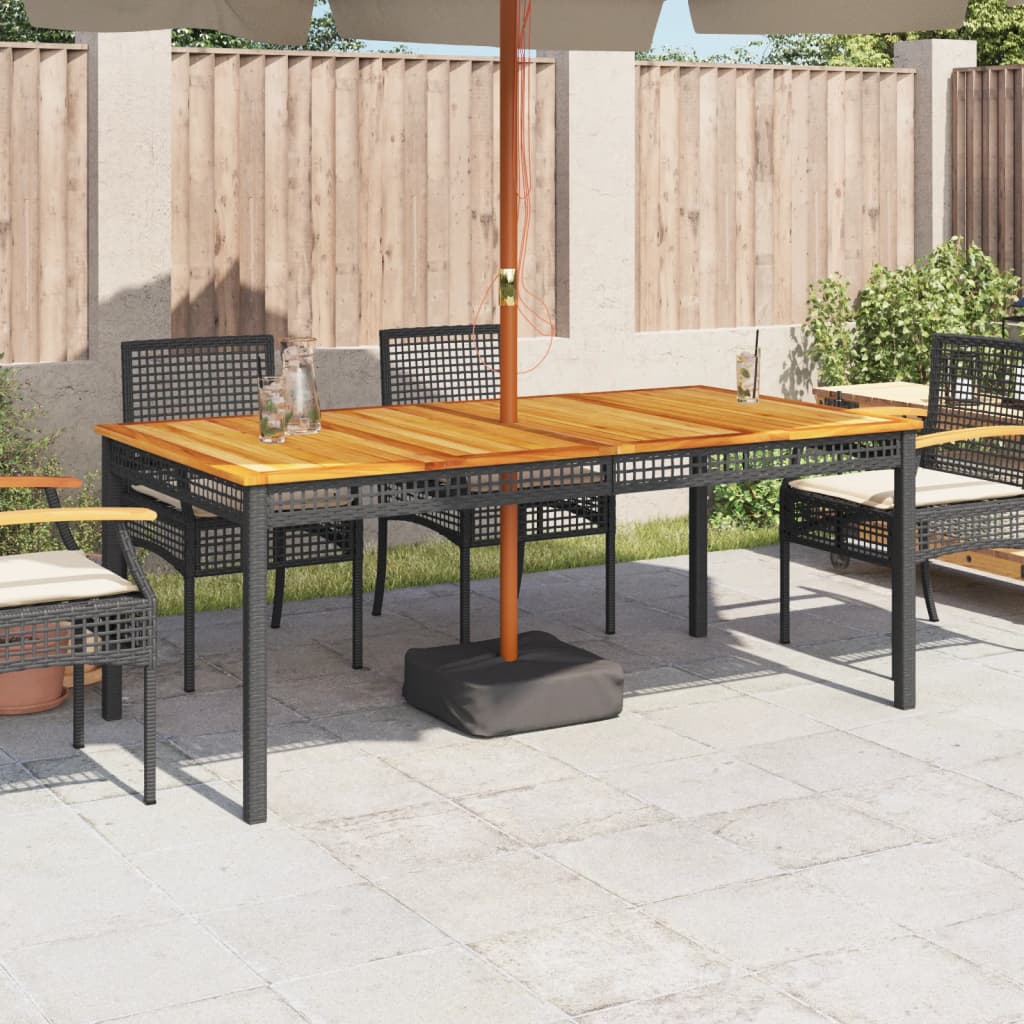 Tuintafel Poly Rattan En Acaciahout 180 x 90 x 75 cm